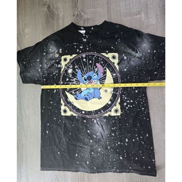 Disney Lilo & Stitch - Stitch Cresent Moon Tie Dye Celestial T-Shirt New. B1 - Picture 4 of 8